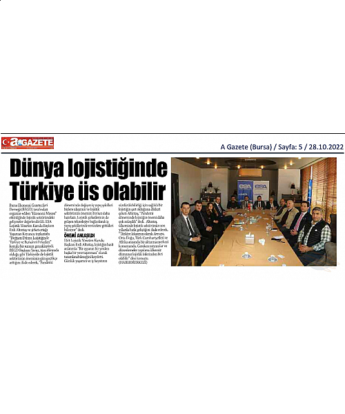 Dünya Lojistiğinde Türkiye Üs Olabilir